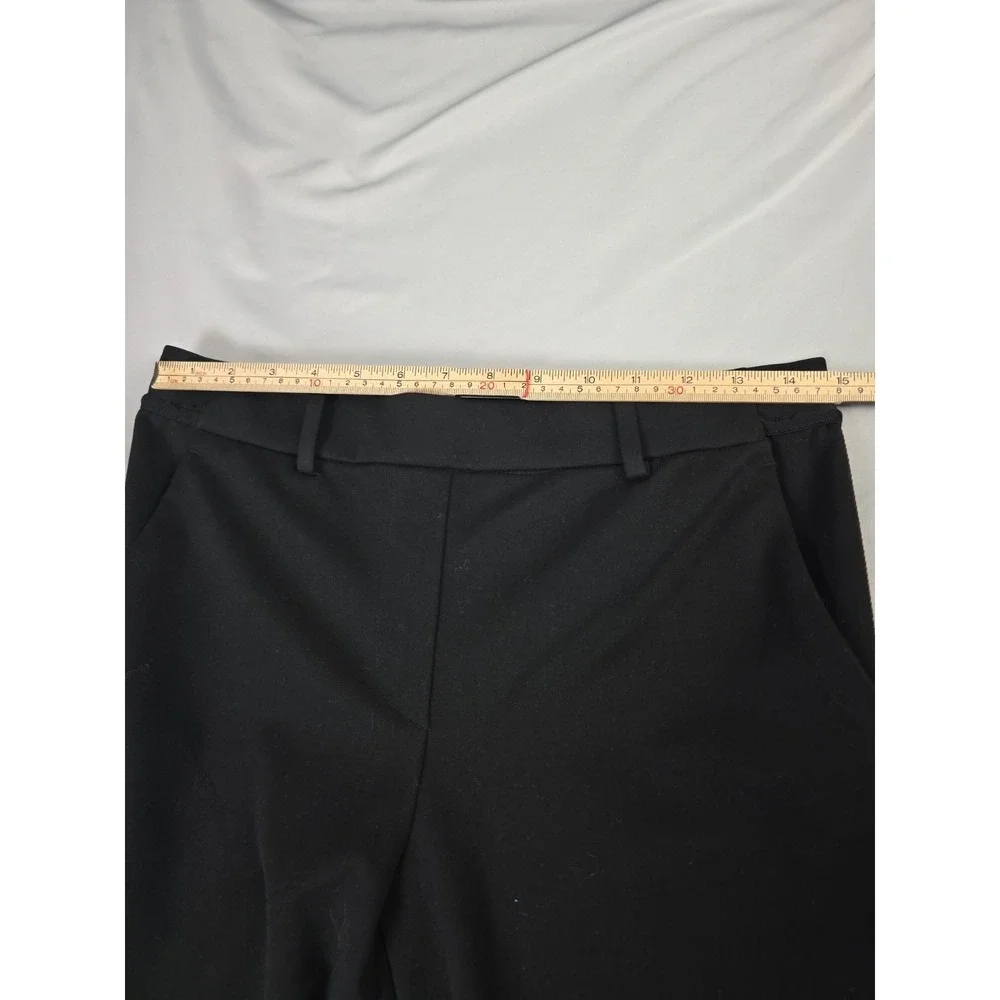 Hm Black Pants Pull On Size 8 Womens Elastic Waist Stripes